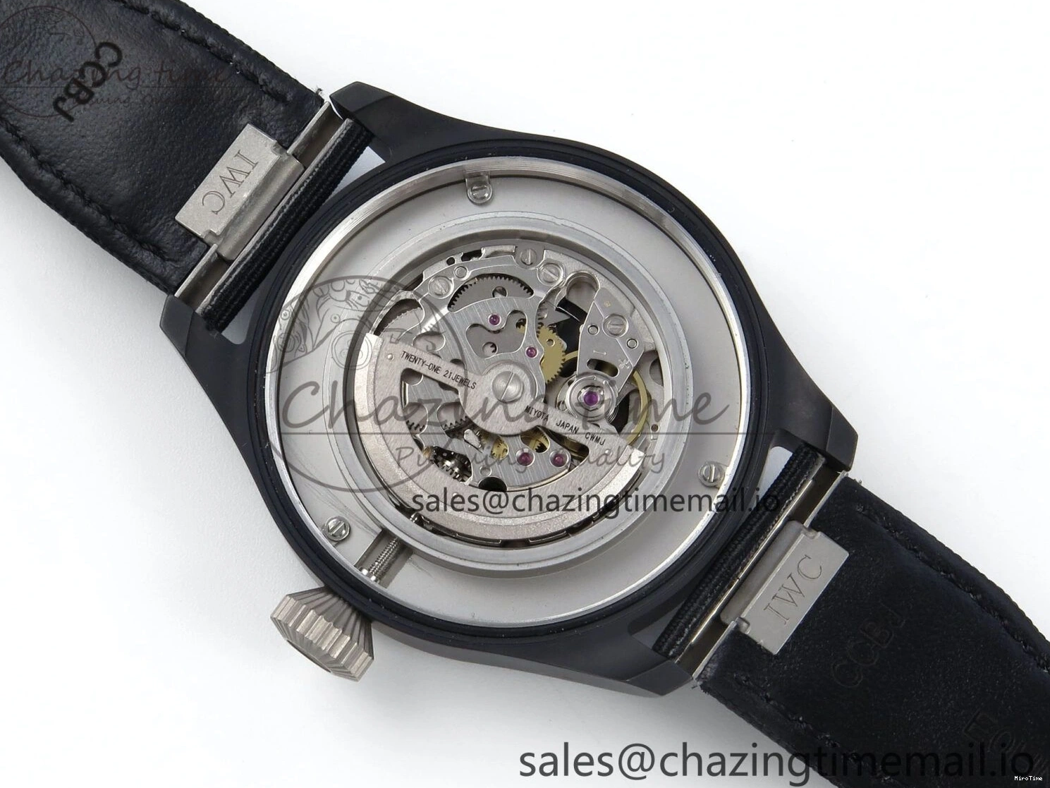 MIROTIME 1229 Durable Pilot Top Gun IW326901 M+F 1:1 Best Edition Black Dial on Black Nylon Strap MY 7003